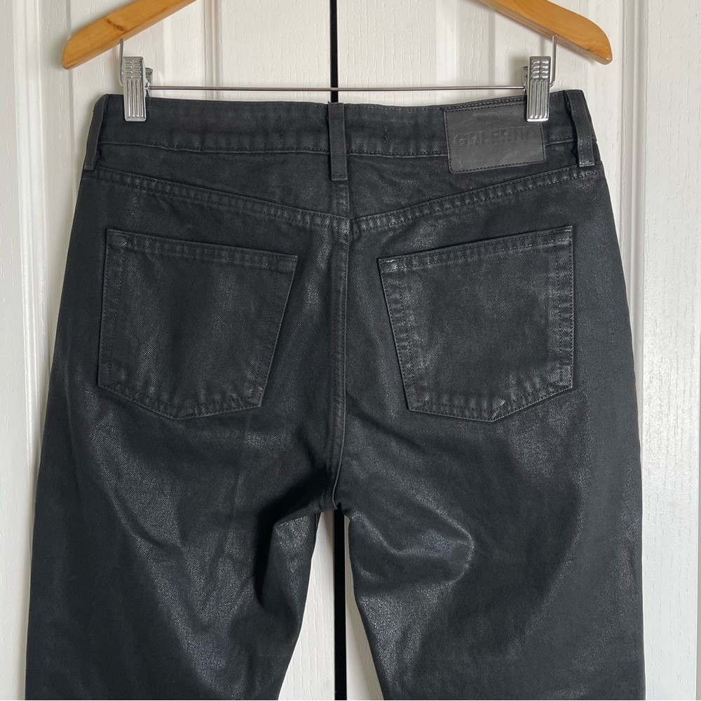 NWOT GRLFRND Hailey Low Rise Slim Boot Jeans Pants Womens 27 in Manhattan Coated - Picture 9 of 16
